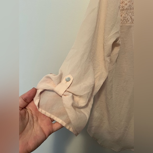 Express Sheer Lacy Blouse Size Small - Picture 4 of 5